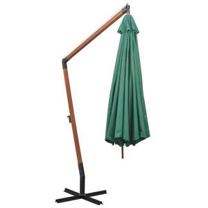 Parasol suspendu 3005780 Vert - Métal - Bois massif - 350 x 290 x 350 cm