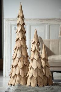 Weihnachtsbaum Nordic Braun - Holz teilmassiv - 23 x 58 x 23 cm