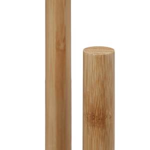 Dérouleur essuie-tout avec barre d’arrêt Marron - Bambou - 15 x 28 x 15 cm