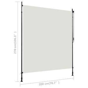 Außenrollo 3000727 Weiß - Textil - 200 x 270 x 1 cm