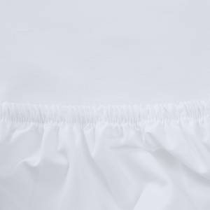 Spannbettlaken Perpignan Weiß - Textil - 90 x 1-28 x 200 cm