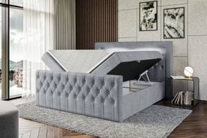 Boxspringbett AURORA Hellgrau - Breite: 200 cm - H3