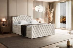 Boxspringbett VILA-1-Z KING Beige - Breite: 180 cm