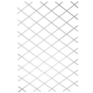 Treillis de jardin Blanc - Matière plastique - 100 x 200 x 1 cm