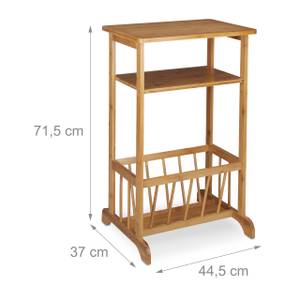 Porte-revues en bambou table d'appoint Marron - Bambou - 45 x 72 x 37 cm