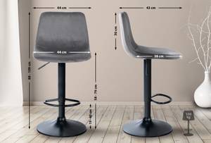 Tabouret de bar Divo Gris lava