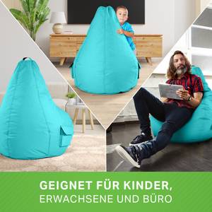 Pouf Lounge Chair "Cozy" 80x70x90cm Turquoise brillant