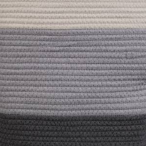 Panier rangement coton tricolore Gris - Blanc - Textile - 41 x 46 x 41 cm