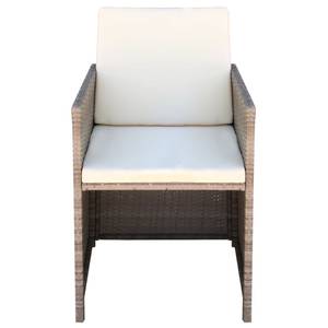 Gartenstuhl Beige - Metall - Rattan - 56 x 85 x 52 cm