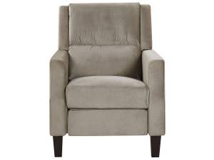 Fauteuil de relaxation EGERSUND Beige - Chêne foncé - Taupe