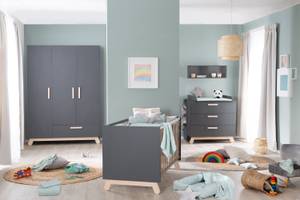 Babyzimmer-Set Jara (3-teilig) Grau - Holzwerkstoff