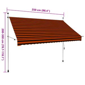 Einziehbare Markise 3001215 Breite: 250 cm