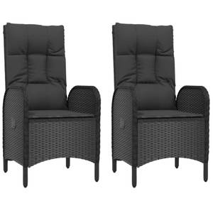 Gartenstühle 2er Set D2934 Schwarz - Rattan - 109 x 50 x 63 cm