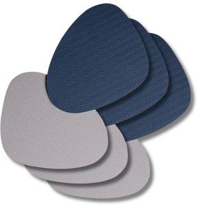 Untersetzer 126766 6er Set Blau - Naturfaser - 11 x 2 x 1 cm