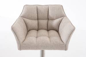 Barhocker Damaso Beige - Silber