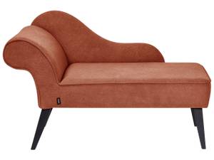 Chaiselongue BIARRITZ Schwarz - Rot - Armlehne davorstehend rechts - Ecke davorstehend links