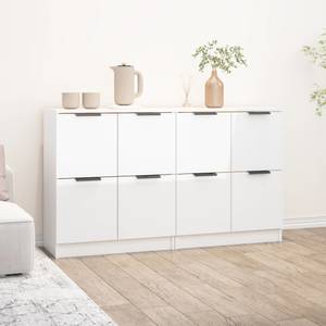 Sideboard (2er Set) 3015627 Hochglanz Weiß