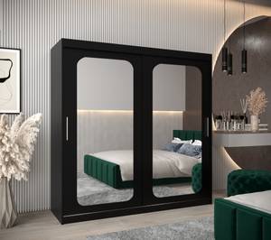 Armoire à portes coulissantes promo t3 Noir - Largeur : 200 cm - 2 porte