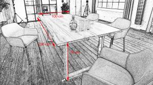 Tisch LORE Baumkante KAWOLA Esstisch LORE Tisch 220x100cm massiv mit Baumkante Nussbaumfarben Fuß schwarz - 100 x 220 cm