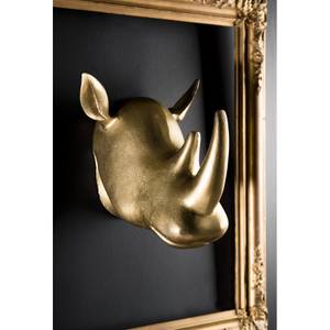 Dekoration Skulptur Rhinozeros Alu Gold - Metall - 33 x 33 x 29 cm