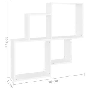 Étagère cube murale 3008075 Blanc - Bois manufacturé - 80 x 79 x 15 cm