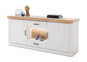 Sideboard Marlis 1 mit Beleuchtung Braun - Holzwerkstoff - Kunststoff - 181 x 78 x 47 cm