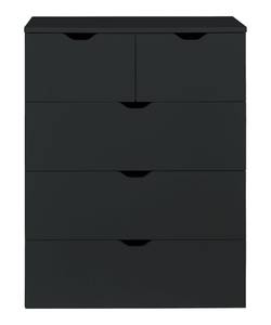 Commode Basix Noir - En partie en bois massif - 80 x 101 x 40 cm