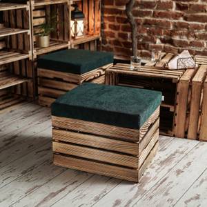 Coffre-Siège en Bois FLAME  lot de 2 Vert