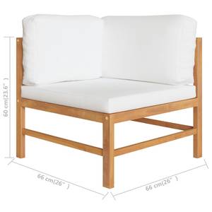 Garten-Lounge-Set (6-teilig) 3011651-17 Weiß - Holzwerkstoff - Holzart/Dekor - 63 x 30 x 63 cm