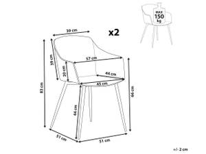 Chaise de salle à manger FONDA II Vert - Chêne clair