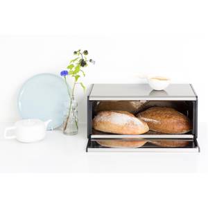 Fall Front Bread Bin Silber - Metall - 47 x 19 x 25 cm