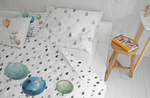 Gesteppte Kinderbettdecke Flying Bunnies Textil - 1 x 200 x 140 cm