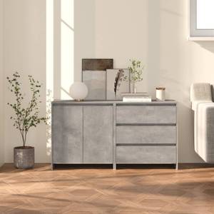 2-tlg. Sideboard HILAL Beistellschrank Grau - Holzwerkstoff - 70 x 73 x 40 cm