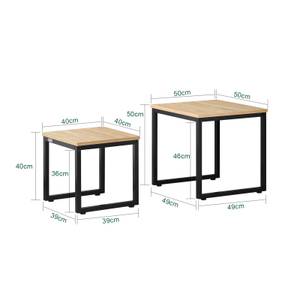 Lot de 2 Tables Basses FBT42-N Bois