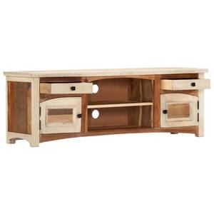 Meuble tv 282729 Marron - Bois manufacturé - Bois massif - Bois/Imitation - 120 x 40 x 30 cm