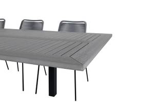 Gartenmöbel-Set Albany (9-teilig) Schwarz - Metall - 100 x 74 x 224 cm