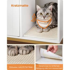 Katzenklo-Schrank Niamey Weiß - Holzwerkstoff - 50 x 55 x 80 cm