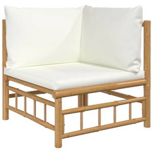 Garten-Lounge-Set 3028492-9 (5-teilig) Weiß - Bambus - 69 x 65 x 69 cm