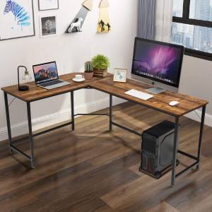 Computertisch Schreibtisch L-Form Braun - Holzwerkstoff - 125 x 74 x 168 cm
