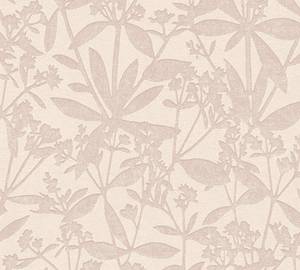 Florale Vliestapete 3D Beige Beige - Textil