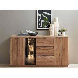 Sideboard Donia 3 mit LED Braun - Holz teilmassiv - 180 x 93 x 48 cm