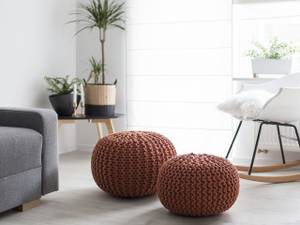 Pouf CONRAD Cuivre - 50 x 35 x 50 cm