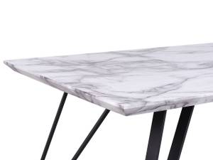 Table de salle à manger MOLDEN Noir - Blanc - Bois manufacturé - 80 x 75 x 150 cm