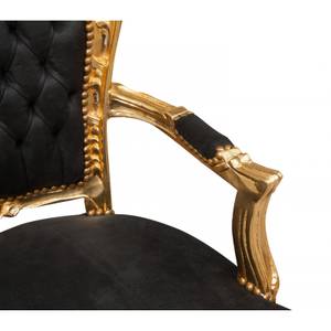 Fauteuil Doré - LOUIS XVI Noir - Doré - Multicolore