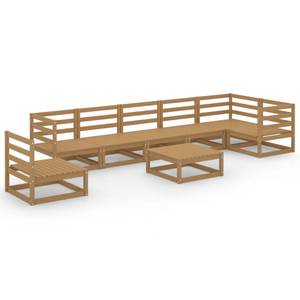 Garten-Lounge-Set Braun - Massivholz - Holzart/Dekor - 70 x 30 x 70 cm