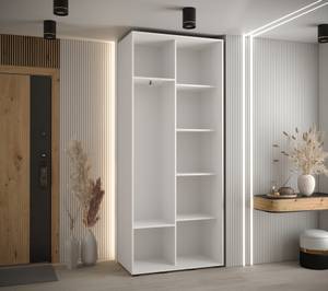 Armoire à portes coulissantes sapporo 1 Noir - Blanc - 110 x 45 cm - 2 porte