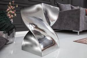 Beistelltisch TWIST Silber - Metall - 30 x 45 x 30 cm