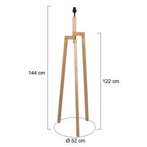 Lampadaire Sabi Marron - Bois manufacturé - 40 x 135 x 40 cm