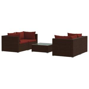 Garten-Lounge-Set (5-teilig) 3013630-2 Braun - Rot