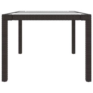 Gartentisch 3011479 Braun - Metall - Kunststoff - Polyrattan - 90 x 75 x 150 cm